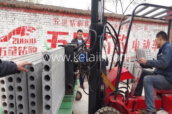 forklift wall panel installation machine