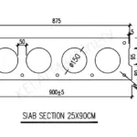 Cross-sectional view of a precast slab